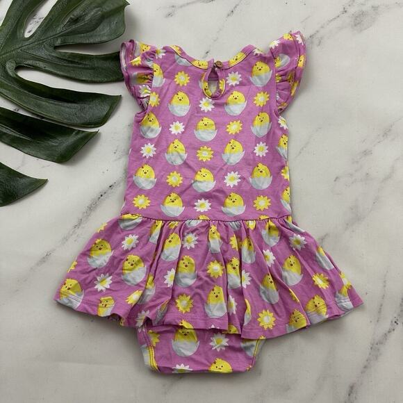 Little Bum Bums Infant Girls Bodysuit Size 12-18 Month Pink Hatching Chicks - Picture 5 of 7